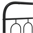 vidaXL Rectangular Modern Steel Full Bed Frame in Black