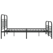 vidaXL Rectangular Modern Steel Full Bed Frame in Black