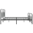vidaXL Rectangular Modern Steel Full Bed Frame in Black