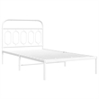 vidaXL Engineered wood Twin Bed Frame in White