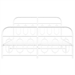 vidaXL Modern Rectangular Steel King Bed Frame in White