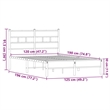 vidaXL Engineered Wood Steel Small Bed Frame in Brown Oak