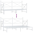 vidaXL Steel Daybed With Trundle in White