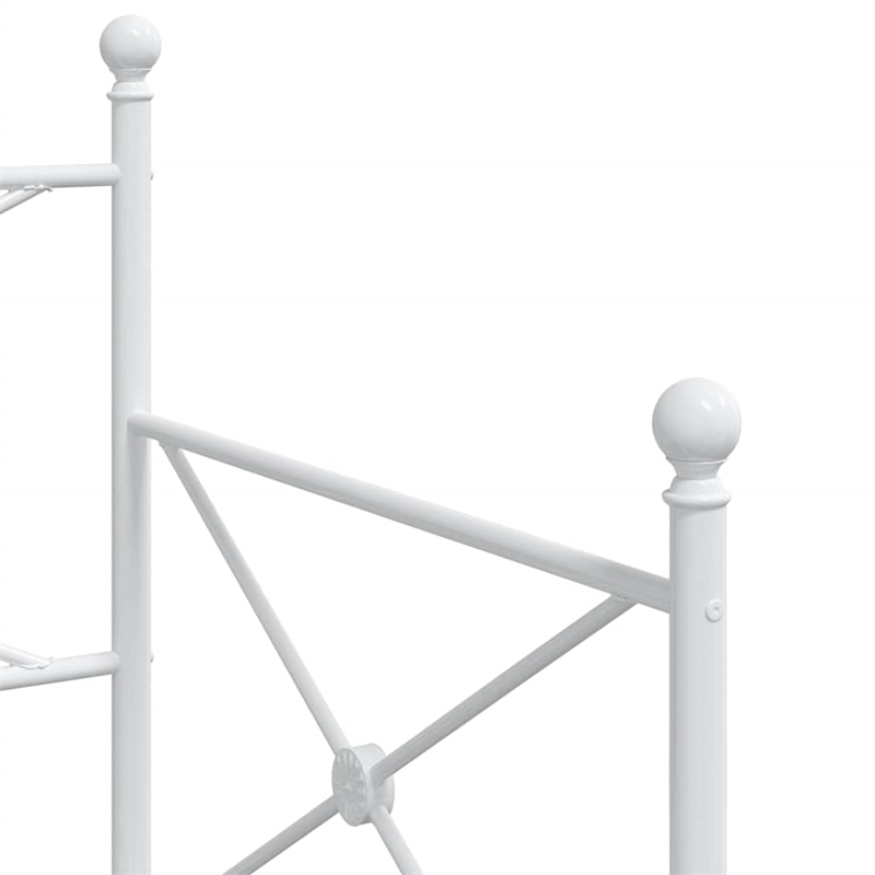 vidaXL Steel Daybed With Trundle in White