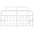 vidaXL 53.1x74.8 Powder-Coated Steel Bed Frame in White