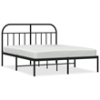 vidaXL Powder-Coated Steel King Bed Frame in Black