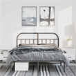 vidaXL Powder-Coated Steel King Bed Frame in Black