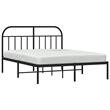 vidaXL Powder-Coated Steel King Bed Frame in Black