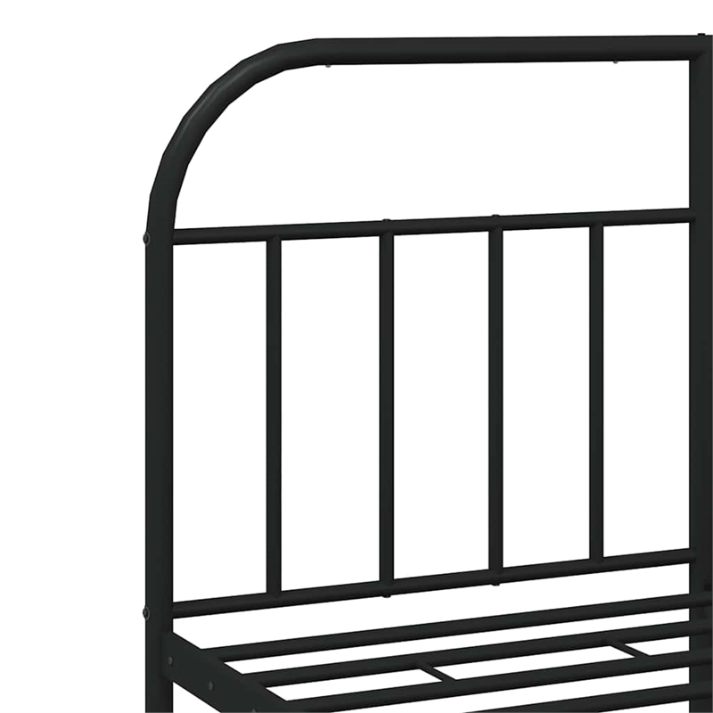 vidaXL Powder-Coated Steel King Bed Frame in Black