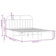vidaXL Powder-Coated Steel King Bed Frame in Black
