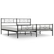 vidaXL Rectangular Steel Bed Frame in Black