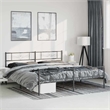 vidaXL Rectangular Steel Bed Frame in Black