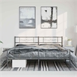 vidaXL Rectangular Steel Bed Frame in Black