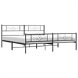 vidaXL Rectangular Steel Bed Frame in Black