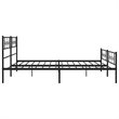 vidaXL Rectangular Steel Bed Frame in Black