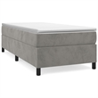 vidaXL Velvet Twin Bed Frame in Light Grey