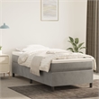 vidaXL Velvet Twin Bed Frame in Light Grey