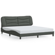vidaXL Modren King Bed Frame in Dark Gray
