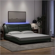 vidaXL Modren King Bed Frame in Dark Gray