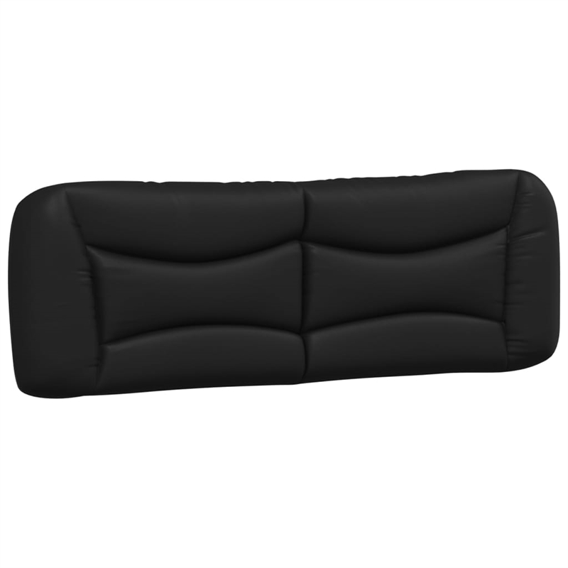 vidaXL Engineered Wood Faux Leather Queen Bed Frame in Black and White