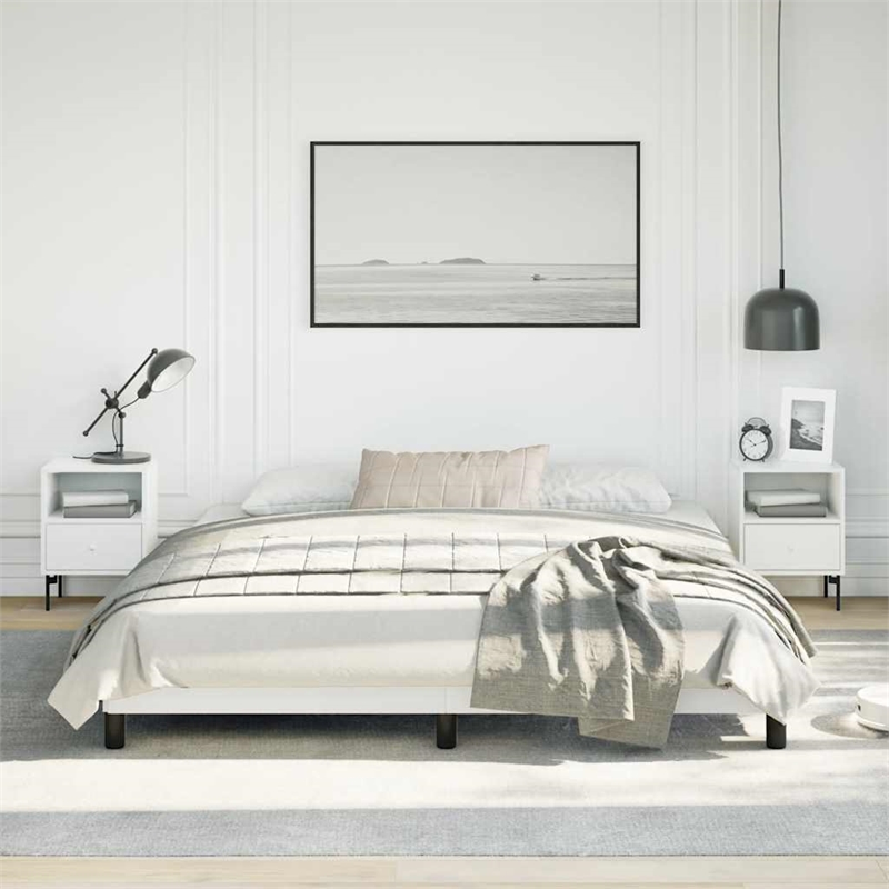 vidaXL California King Bed Frame in White