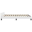 vidaXL Faux Leather Full Bed Frame without Mattress in White