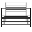 vidaXL Powder-Coated Steel Twin Bed Frame in Black