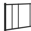 vidaXL Powder-Coated Steel King Bed Frame in Black