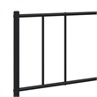 vidaXL 72 x 84 Powder-Coated Steel Bed Frame in Black