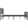 vidaXL 72 x 84 Powder-Coated Steel Bed Frame in Black