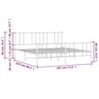 vidaXL 72 x 84 Powder-Coated Steel Bed Frame in Black