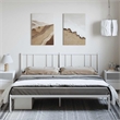 vidaXL Steel Cal King/Double Powder-Coated Bed Frame in White