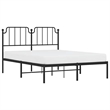 vidaXL Powder-Coated Steel King Bed Frame in Black
