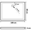 vidaXL ABS Shower Base Tray with Dots in  White  ABS