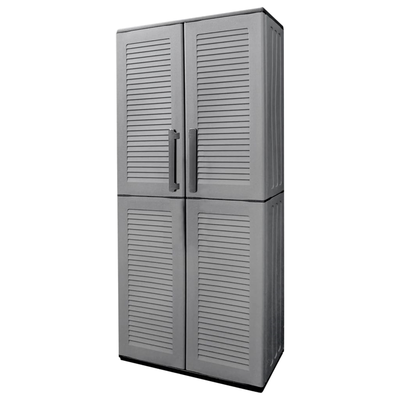vidaXL Garden Storage Cabinet in Gray and Black