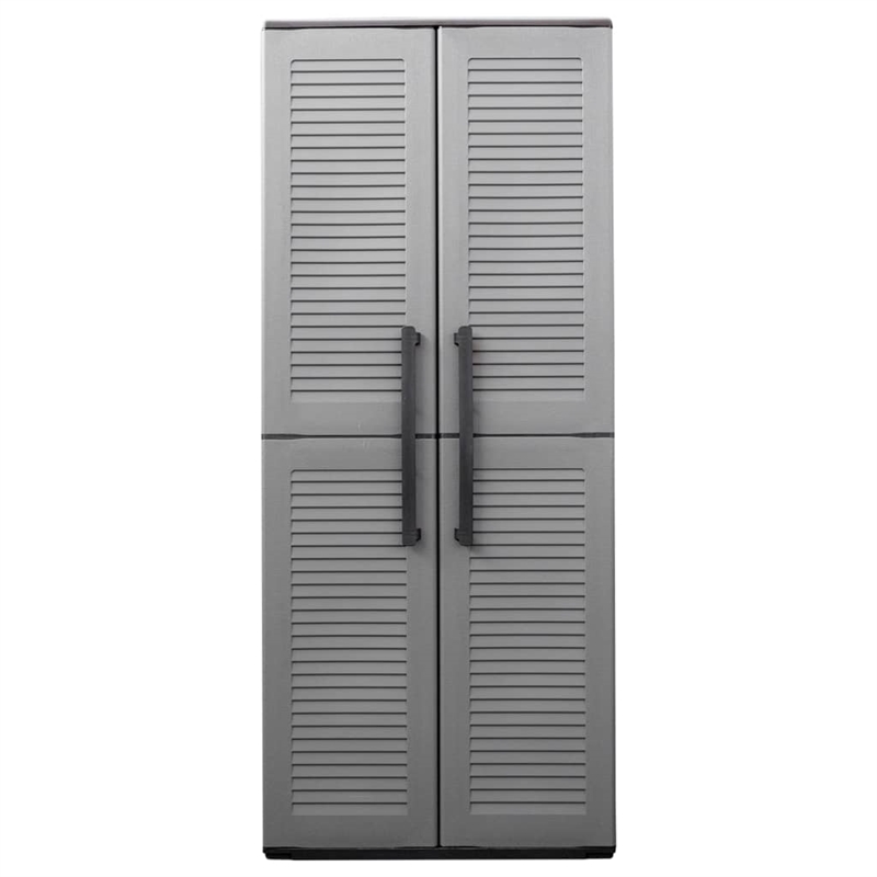vidaXL Garden Storage Cabinet in Gray and Black