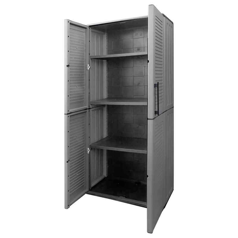 vidaXL Garden Storage Cabinet in Gray and Black
