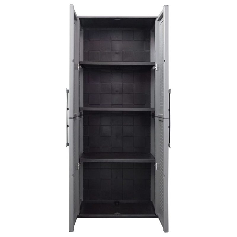 vidaXL Garden Storage Cabinet in Gray and Black