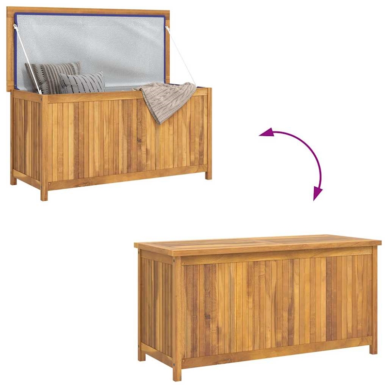 vidaXL Medium Teak Wood Garden Box in Brown