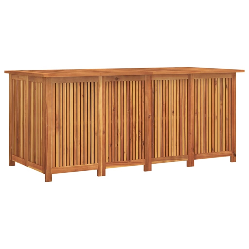 vidaXL Solid Acacia Wood Garden Storage Box in Natural