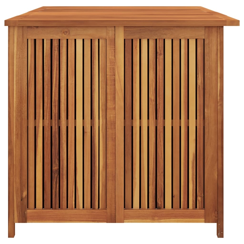 vidaXL Solid Acacia Wood Garden Storage Box in Natural