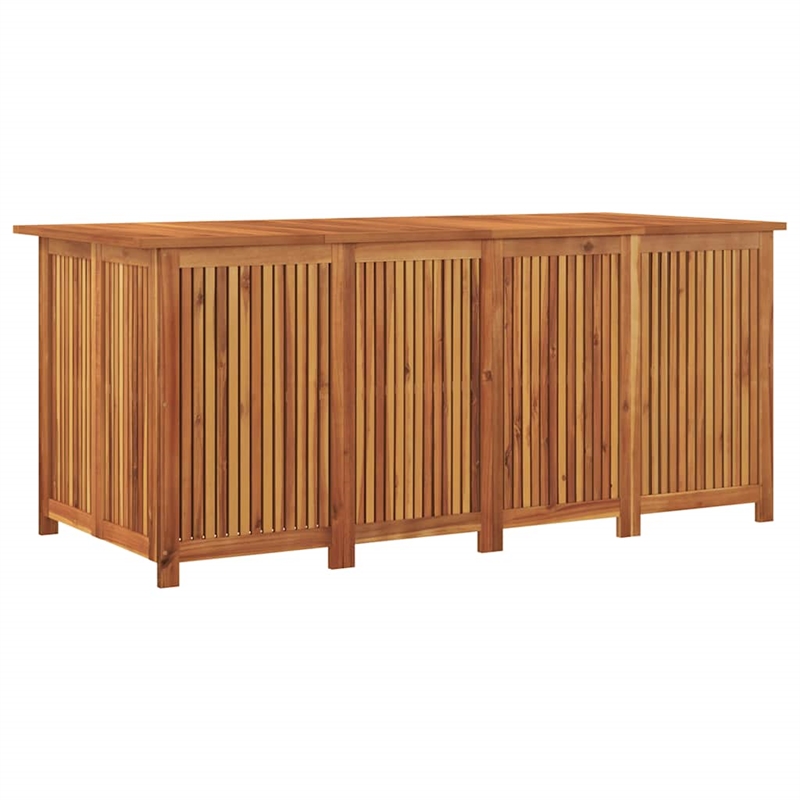 vidaXL Solid Acacia Wood Garden Storage Box in Natural