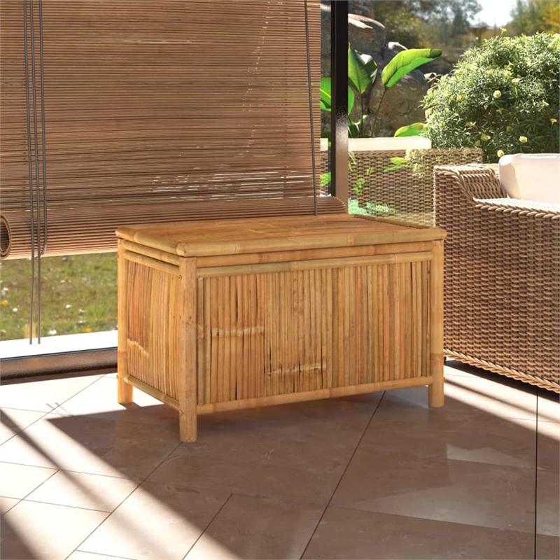 vidaXL Bamboo Polyethylene Garden Storagein Natural