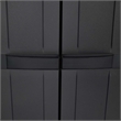 vidaXL Polypropylene Outdoor Storage Cabinet in Black