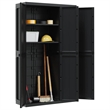 vidaXL Polypropylene Outdoor Storage Cabinet in Black
