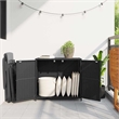 vidaXL Medium Durable Garden Storage Cabinet in Black
