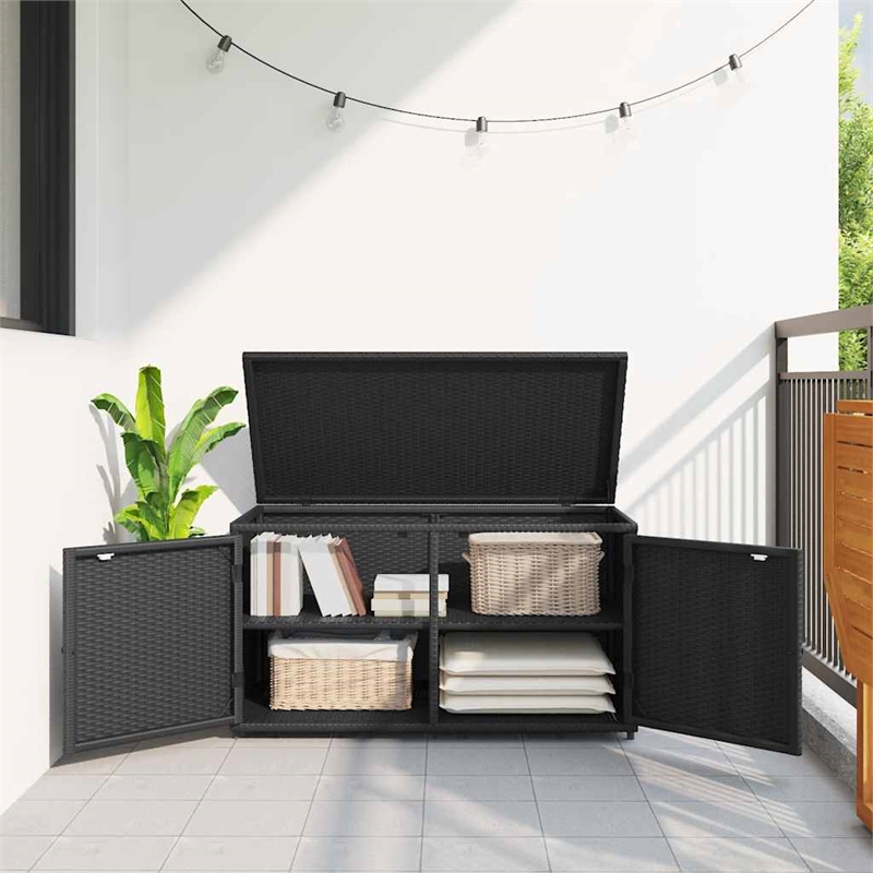 vidaXL Garden Storage Cabinet in Black