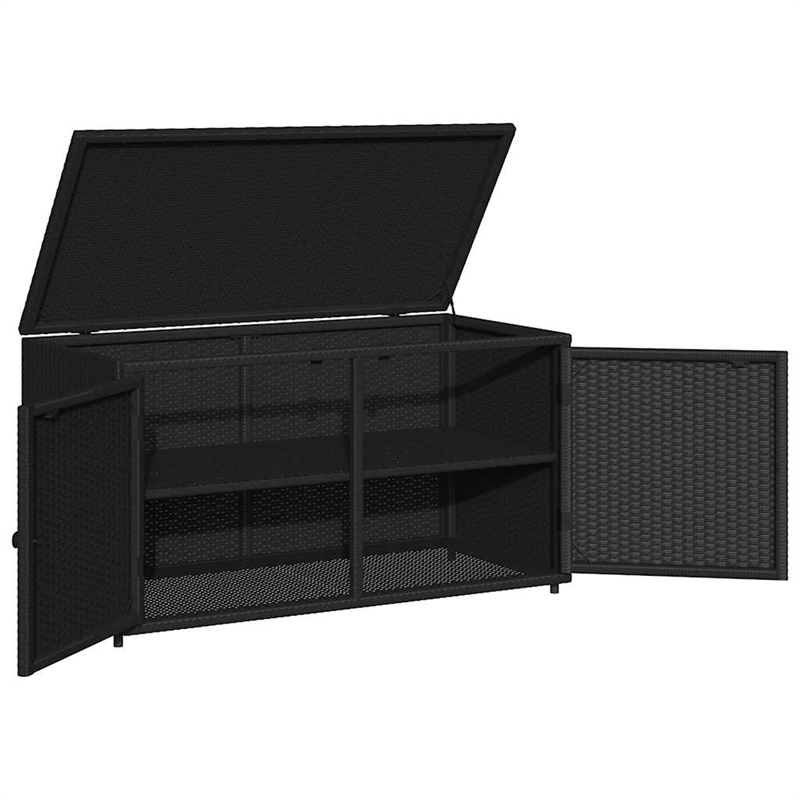 vidaXL Garden Storage Cabinet in Black