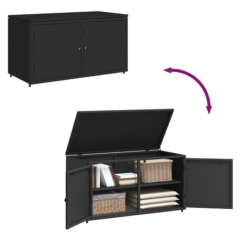 vidaXL Garden Storage Cabinet in Black