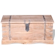 vidaXL Medium Solid Acacia Wood Storage Chest in Brown